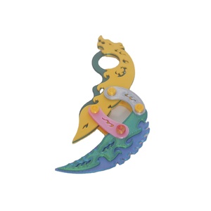 Couteau à griffes à gravité en plastique imprimé en 3D 2025, jouet articulé, EDC, Fidget Spinner Carotte, mini couteau pliant d'extérieur, jouet classique - Product Image 2