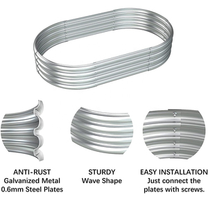 Winslow & Ross Lit <span class=keywords><strong>surélevé</strong></span> pour <span class=keywords><strong>potager</strong></span> de 15cm de <span class=keywords><strong>hauteur</strong></span> personnalisé Lit de jardin <span class=keywords><strong>surélevé</strong></span> en métal galvanisé - Product Image 3