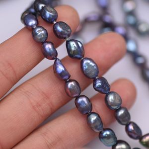 Perlas de agua dulce barrocas teñidas de perlas sueltas negras de <span class=keywords><strong>8mm</strong></span> al por mayor para la fabricación de joyas - Product Image 6