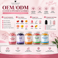 Gummies pour cheveux, peau et ongles en marque privée avec biotine, collagène, vitamines C et E, saveur fraise, OEM ODM