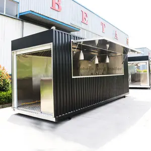 Shipping container outdoor stand customize container restaurant coffee cafe container with food vending machine