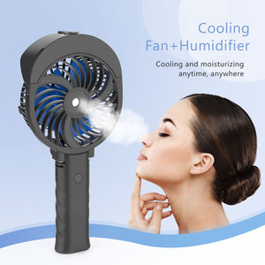 2000mAh Mini Rechargeable USB HandFan Battery Operated Air Water <strong>Cooling</strong> 6 Blade Plastic Rotary Fan <strong>Mist</strong> <strong>Spray</strong> for Table Camping - Product Image 5
