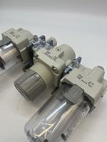 AC40-03G-T-A 3-en-1, processeur d'air en alliage d'aluminium pour unité FRL modulaire, filetage RC 3/8, filtre régulateur, automatisation pneumatique