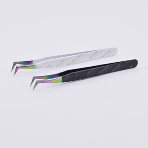 Rainbow Tip Russian Volume Eyelash Extension Tweezers Wholesale Private <b>Label</b> Eyelash Tweezers Manufacturer - Product Image 2