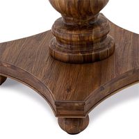 Table à manger moderne en bois FE2-0N-TP Ferris - Base ronde sur piétement 48x48 pouces, finition sablée, noyer antique, mobilier pour la maison et l'hôtel
