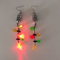 Décoration de noël LED clignotant petite ampoule lumière de chaîne boucle d'oreille