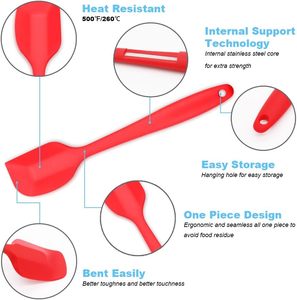 <b>Baking</b> Tools Logo Custom Heat Resistant Silicone Spatula <b>Set</b> for Kitchen - Product Image 4