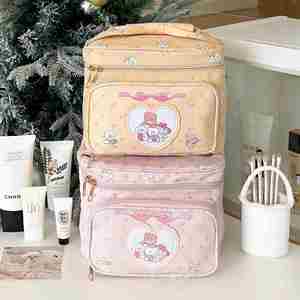 Fashion Waterproof PU Leather Cute Makeup Handle Portable Large Travel Cosmetic <b>Bag</b> Zipper Closure Cartoon Animal Print <b>Vanity</b> - Product Image 3
