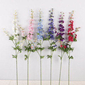 Fleurs artificielles de delphinium en soie, blanc, rose, violet, haute simulation, pour décoration de mariage, maison, extérieur et accessoires de photographie - Product Image 4