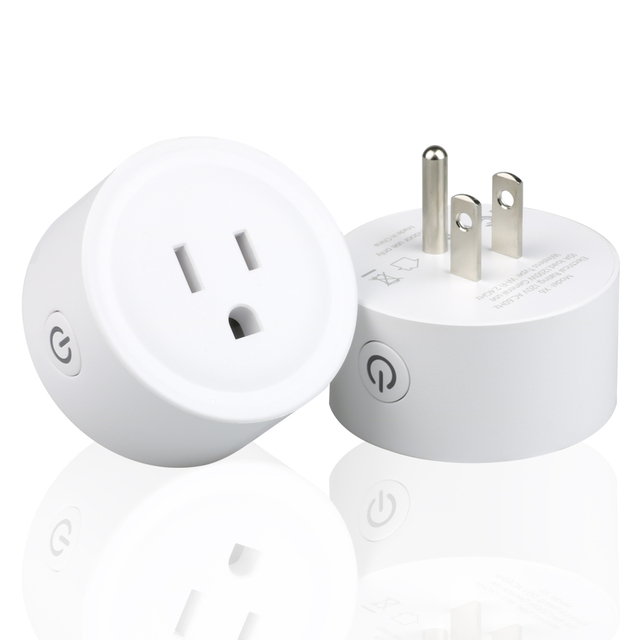Tuya APP Smart Plug US Mini Wifi Plug with Surge Protector 110-240V Voice Control Smart Socket and Switches