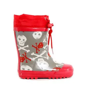 Stivali da pioggia in gomma da donna con colletto trapuntato impermeabile personalizzano gli stivali invernali di fango