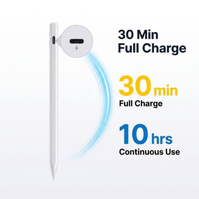 Active Stylus Pen Type-C 30Min 10H, Fast Charge Touch Pen iPad Android Tablet, Aluminum POM OEM Factory Wholesale Bulk