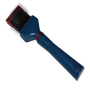 Double Sided Slicker Pet <b>Brush</b> Stainless Steel Dog Grooming <b>Brush</b> Ergonomic Grip Deshedding Comb for Daily Coat Care - Product Image 2