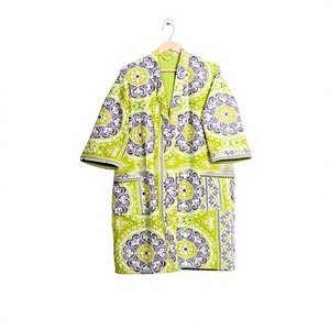 Túnicas Tejidas a Mano con Cuello en V y Cordón Ajustable, Manga Tres Cuartos, Suaves, Transpirables, 100% Algodón, para Mujer, Primavera-Otoño - Product Image 1