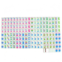 Ensemble de Mahjong américain de luxe pliable en acrylique vert menthe double n°2 Rose Perle, 160 tuiles, personnalisable, vente au détail et en gros
