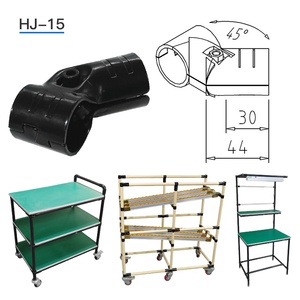 Composite đường ống phụ kiện kim loại mạnh mẽ Doanh 45 độ nối cho xe đẩy hệ thống nạc nối HJ-15 - Product Image 1