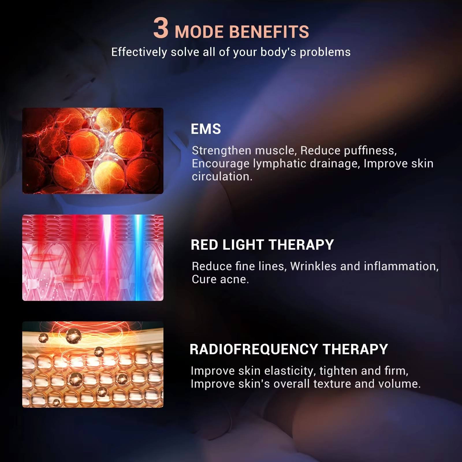 ORANGLES 3-in-1 Multifunction RF & EMS Facial Massager | Factory Price Custom Logo | Skin Tightening & Lifting Device – orangles Kuwait - angled perspective - presenting advantages - Image 4 of 6 | fits any environment | Purchase 3-in-1 Multifunction RF & EMS Facial Massager | Factory Price Custom Logo | Skin Tightening & Lifting Device – orangles Kuwait Michigan | Free Shipping ORANGLES