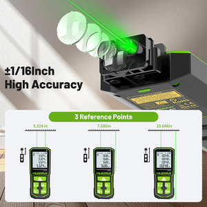 <span class=keywords><strong>Huepar</strong></span> S100-G - <span class=keywords><strong>Medidor</strong></span> de Distancia Láser Digital Verde Mini Bluetooth de Mano, 100 m, Baterías Recargables, Puerto Tipo C - Product Image 5