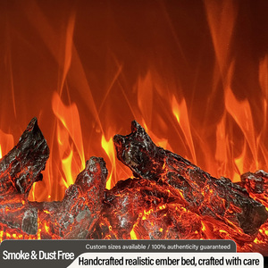 Cheminée électrique encastrée en verre trempé, flamme <span class=keywords><strong>de</strong></span> bois véritable, luminosité réglable, tailles 39" 47" 59" 71" 79", <span class=keywords><strong>chauffage</strong></span> 1500W pour salon/hôtel - Product Image 3