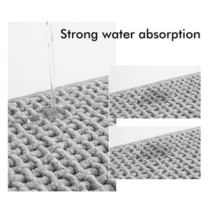 Tapis de cuisine en chenille rectangulaire 2,0 kg, imperméable, antidérapant, en fibre de polypropylène, couleur unie, tapis de sol pour usage domestique - Product Image 3