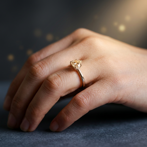 Bague Solitaire Tendance en Moissanite Certifiée IGI Coupe Triangle pour Femme, Plaqué Or 18K, Bijou Cadeau pour Fiançailles et Mariage - Product Image 1