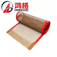 Tissu filtrant en feutre de fibre de verre Hongge, bande enduite à maille ouverte, résistant à la chaleur 260°C, antiadhésif, bord renforcé, pour filtration de liquides, garantie 1 an