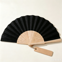 Éventail chinois pliable en bois de 23 cm avec logo personnalisé – Cadeau d'affaires écologique pour l'artisanat Feng Shui – Prix promotionnel