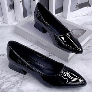 Y French 3.5CM Block Heels Women's <strong>Shoes</strong> Round <strong>Closed</strong> Toe Pumps <strong>Ladies</strong> Female <strong>Shoes</strong> - Product Image 2