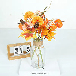 <span class=keywords><strong>Zucca</strong></span> in Finta Flanella - Ingrosso Transfrontaliero Decorazione Casa Halloween Mazzo di Zucche Oggetto Scenico Fotografico Composizione Floreale - Product Image 4