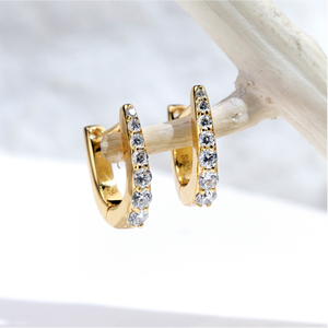 Pendientes de Moda Messi Gems MSE-773, Joyería de Plata 925, Pendientes Redondos con Diamantes Cultivados en Laboratorio - Product Image 1