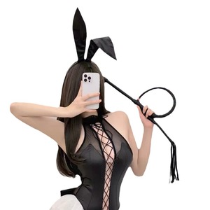 Golden Shuttle Weaving Fun Mirror Leather Bunny Ear <b>Headband</b> <b>Black</b> Party Costume Accessory Women Sexy Roleplay Cosplay Hat - Product Image 4