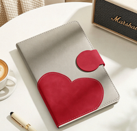 Libreta A5 con Cierre Magnético en Forma de Corazón, PU, Logotipo Personalizado, Páginas Rayadas, Agenda de Oficina, Diario, Planificador, Regalo