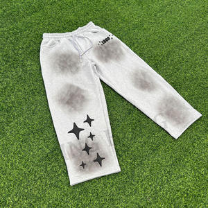 OEM Pantalon de survêtement surdimensionné de haute qualité avec ceinture à cordon de serrage et impression de logo bouffant - Product Image 3