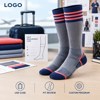 Chaussettes de compression de soutien en Spandex et Nylon pour infirmières, confortables pour le travail, gris royal, soutien gradué, ajustement du bout du pied