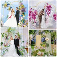 Arche de ballons portable en métal doré, faite à la main, moderne, durable et écologique, pour mariages, fêtes et anniversaires