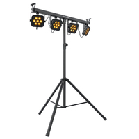 Luces Par LED RGBW para Espectáculos de Baile, Lámpara Par LED para DJ, Sistema de Iluminación Completo de 4 Barras, Iluminación de Escenario