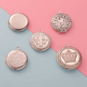 B4723 Bạc Thép Không Gỉ Ảnh Mề Đay Khung Bộ Nhớ Quyến Rũ Trái Tim Vòng Cổ Mặt Dây Chuyền Cho Làm - Product Image 3