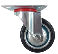 Roulettes pivotantes industrielles en caoutchouc avec noyau en fonte, roulements à rouleaux de 75, 85, 100, 125, 160, 200, 250 mm – Vente en gros usine