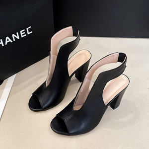 Dép xỏ ngón cỡ lớn, Giày thường ngày cho nữ, có gót dày, chống trơn và thoáng khí mùa hè - Product Image 2