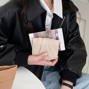 กระเป๋าใส่เหรียญมีซิปกระเป๋าคลัทช์หนัง PU สไตล์วีแกนขนาดเล็กสำหรับผู้หญิงที่ใส่บัตรกระเป๋าเงินทอนน่ารักกระเป๋าสตางค์สั้น - Product Image 2