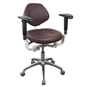 高品質歯科用チェア、歯科用スツール、歯科用顕微鏡用、ダブルスイングアウトアームレスト付き、歯科医院で使用 - Product Image 1