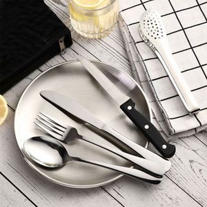 Ensemble de couverts de voyage portables pour pique-nique et camping en plein air, ustensiles en acier inoxydable, assiette, couteau à steak, pince, ensemble de couverts - Product Image 6