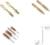 Kits de nettoyage de tir de chasse en gros Fournitures Brosses à alésage de tige Kit de nettoyage universel pour tous les pistolets avec étui brosses en plastique