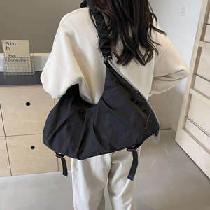 High quality portable <b>nylon</b> drawstring <b>shoulder</b> <b>bag</b> with large capacity and stylish design - Product Image 3