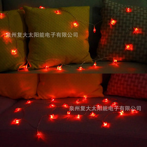 <b>Led</b> Heart Shape <b>Light</b> String 20Leds <b>Red</b> Color For Valentine Wedding Birthday Party Decoration - Product Image 3