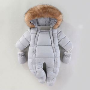 Wholesales Wholesale Baby <b>Snowsuit</b> Baby Hooded <b>Snowsuit</b> Boy Bear Winter Coat Jacket Jumpsuit Ear Zipper Outerwear Romper Girl - Product Image 4