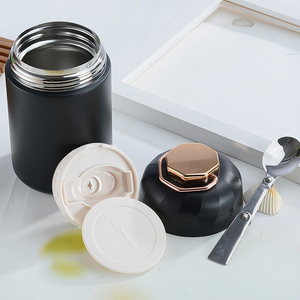 Factory <strong>Double</strong> <strong>Wall</strong> Vacuum Bento Travel Hot Lunch <strong>Box</strong> Outdoors Camping All-in-One Stainless Steel Insulated Food Jar with Spoon - Product Image 3