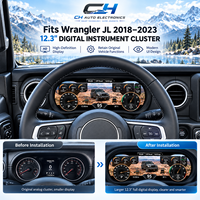 Pour Jeep Wrangler JL/Gladiator JT 2018-2023 Tableau de bord numérique 12,3''