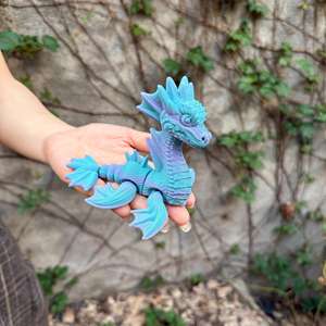 Vashine Juguetes de Dragón Impresos en 3D de PLA, Figura de Acción Creativa y Divertida para Niños, Dragón Mítico Flexible de Cristal, Decoración para el Hogar - Product Image 4