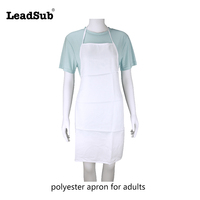 Sublimation de logo personnalisé tabliers en toile de lin polyester enfant adulte vierge nettoyage de cuisine tablier de restaurant pour chef